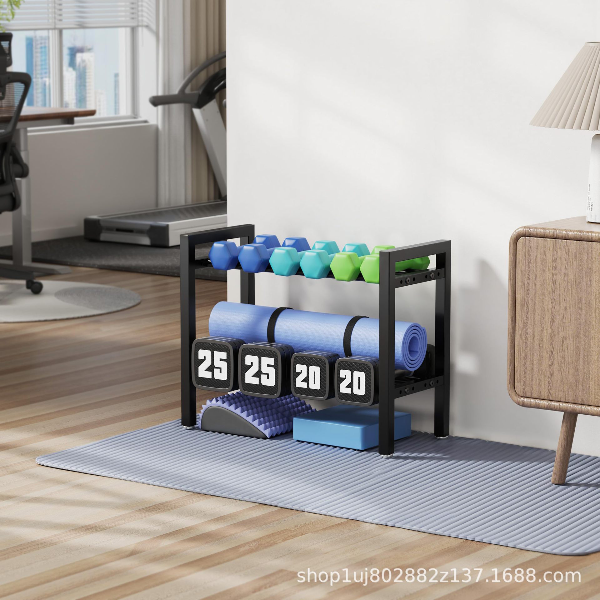 Sports Equipment Holder - Regulowany metalowy stojak na hantle, przechowywanie