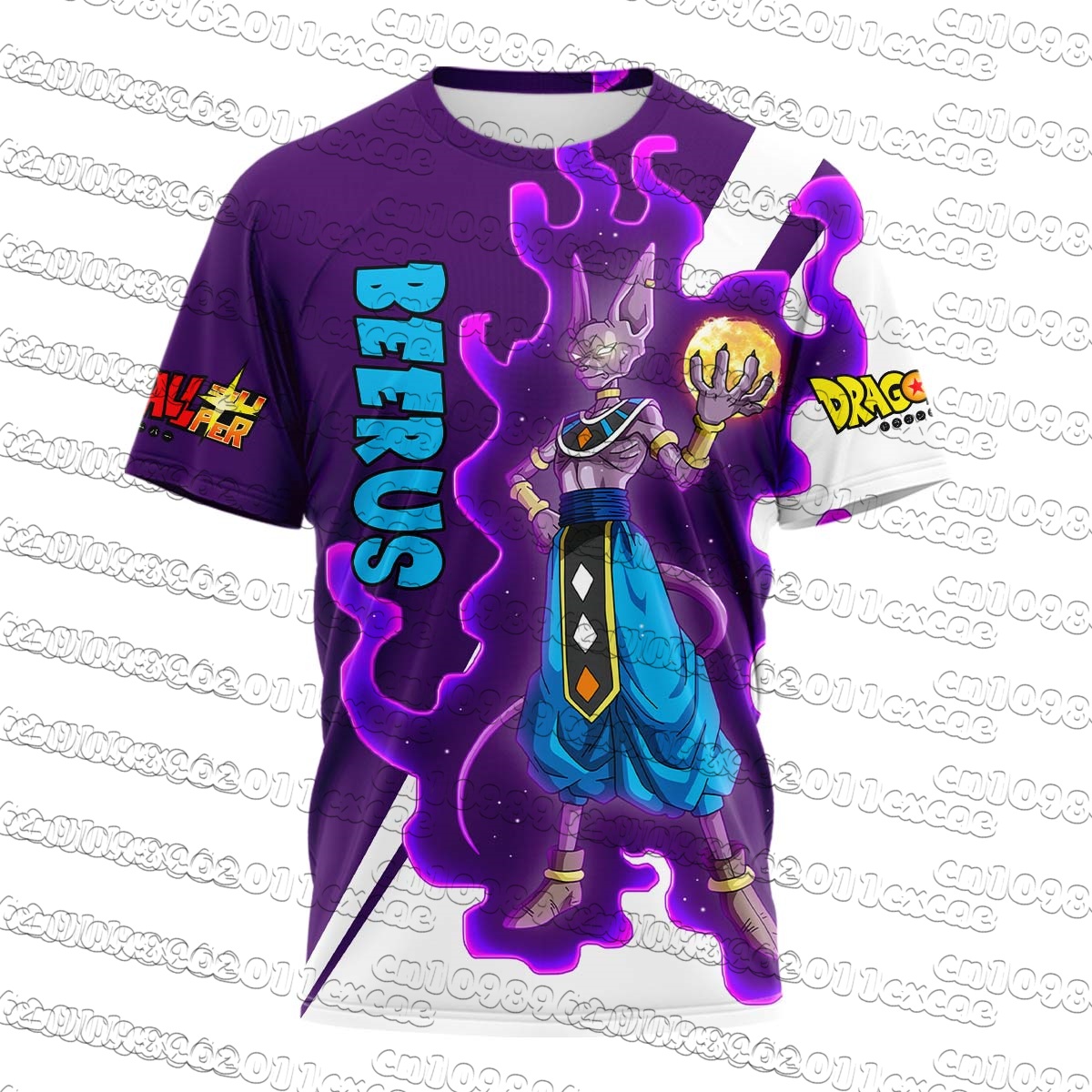 Sports Equipment Resale - Męska koszulka Dragon Ball Beerus, letnia