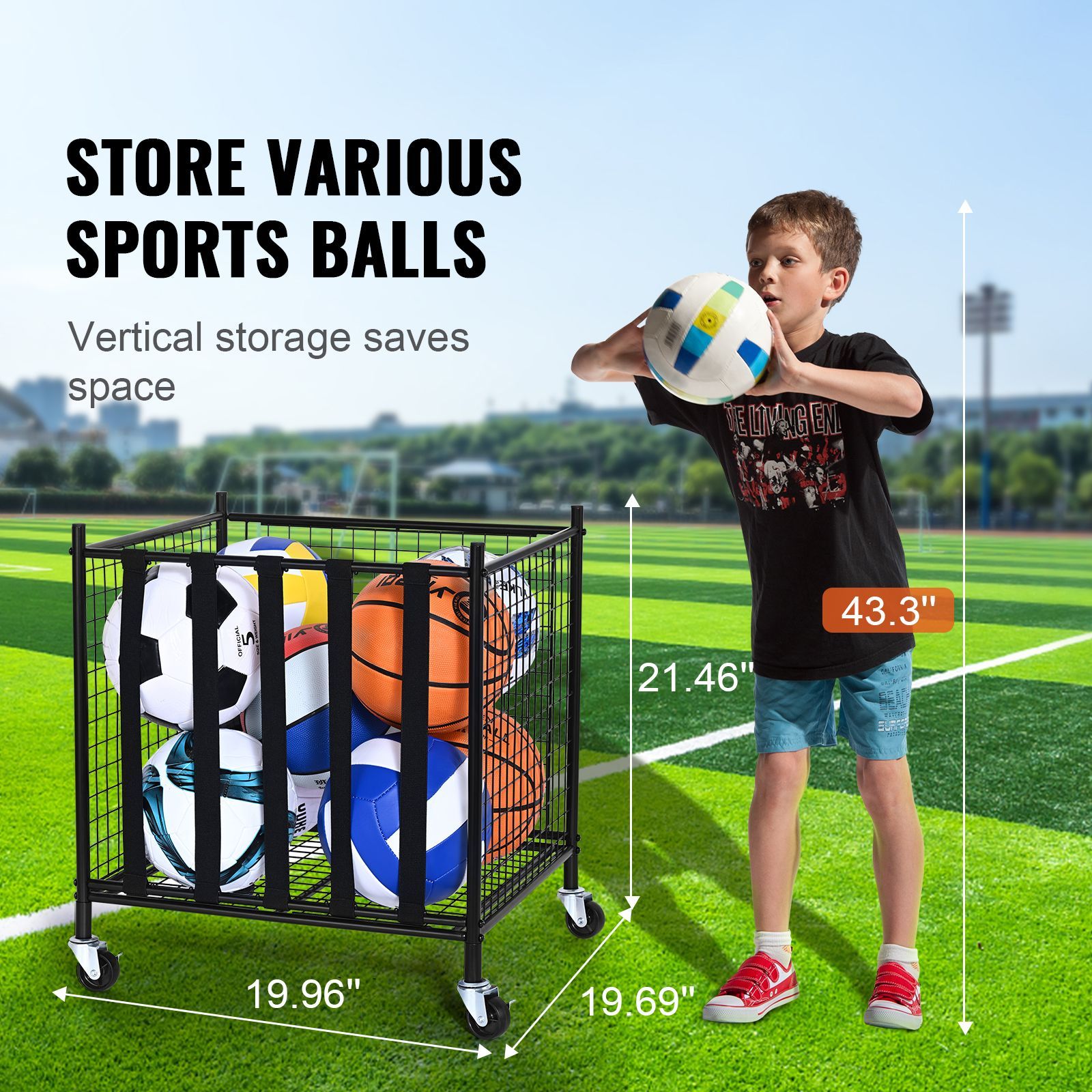 Wózek do przechowywania piłek  – Sports Equipment Holder recenzja i cena
