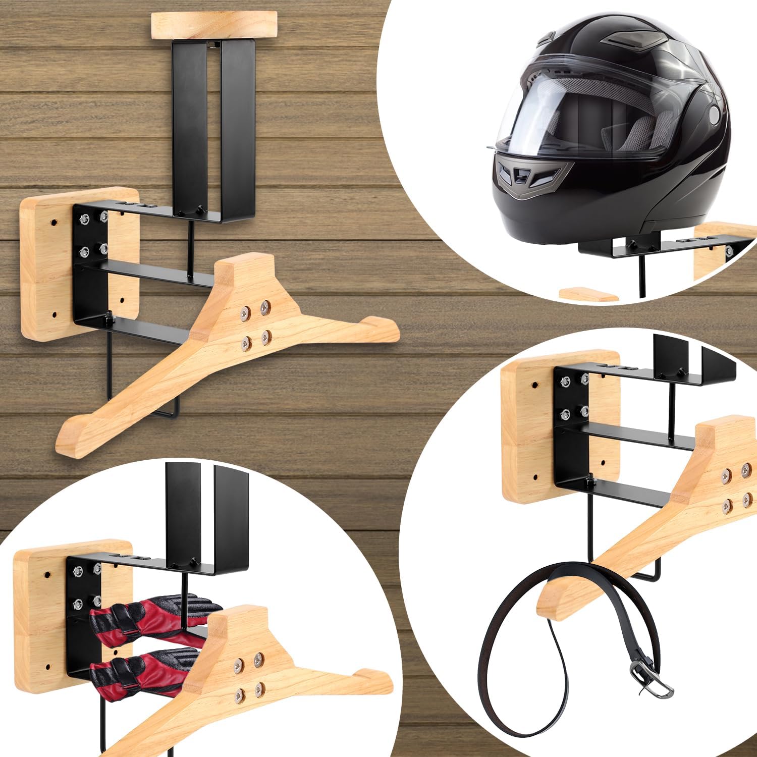 Drewniany uchwyt na kask motoc – Sports Equipment Holder recenzja i cena